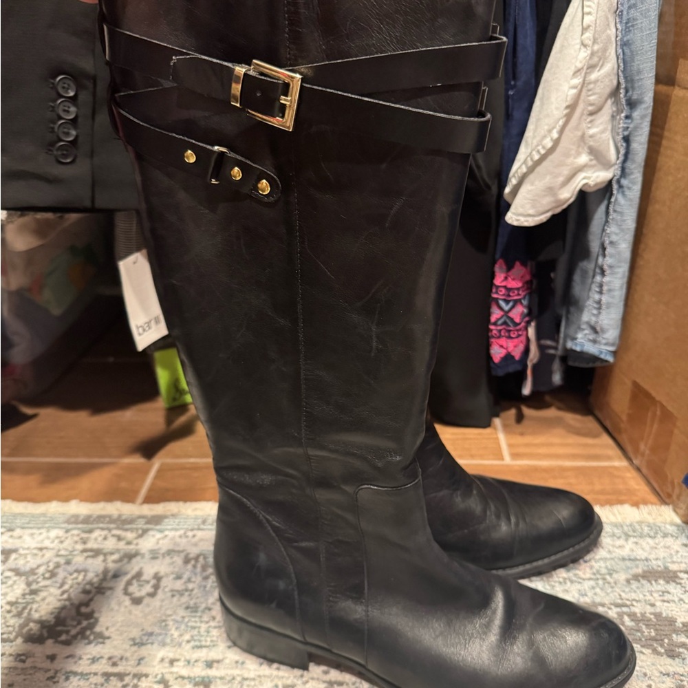 Franco Sarto Black Knee-High Boots